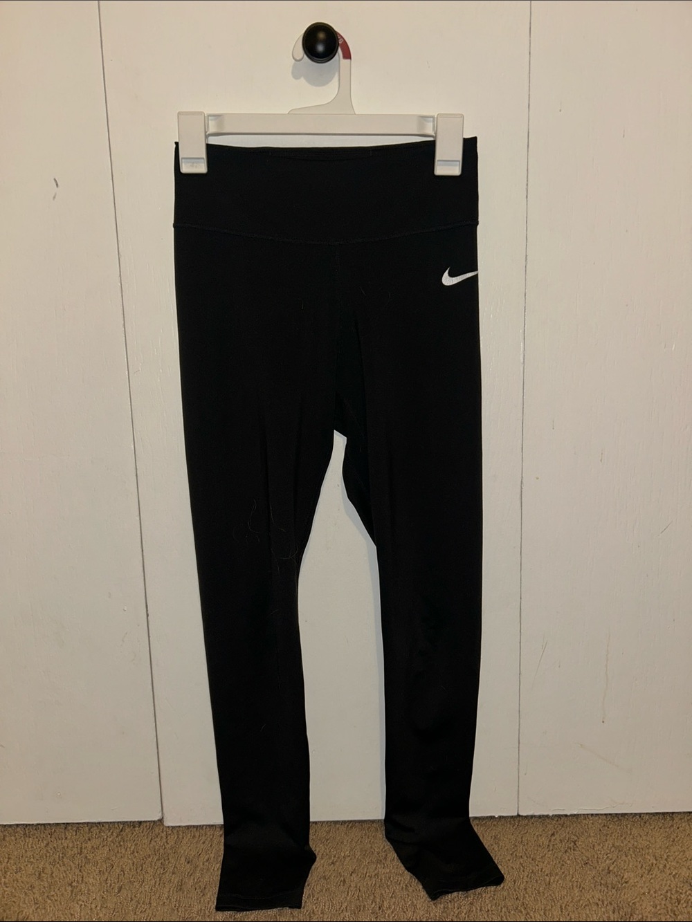 Nike Black Leggings with White Swoosh